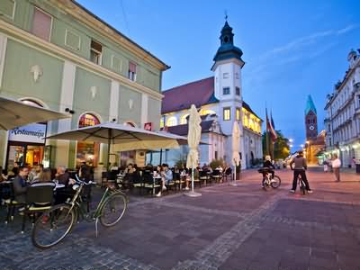 Maribor Grajski Square Slovenia Cycling